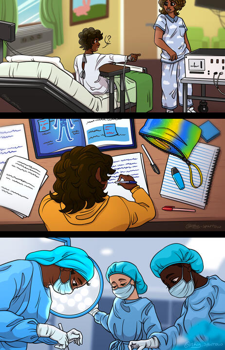 Evanescent Souls - Datura, 3 panel sequential art